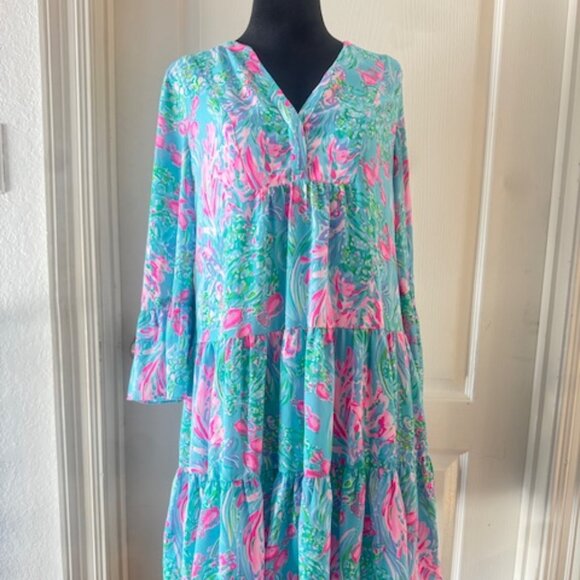 Dresses & Skirts - Lilly Pulitzer Gabriel Dress, Amalfi Blue Best Fishes, Size 00